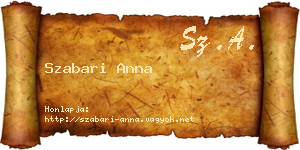 Szabari Anna névjegykártya